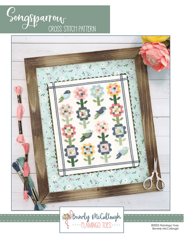 Songsparrow Cross Stitch Pattern - Everything Fabric