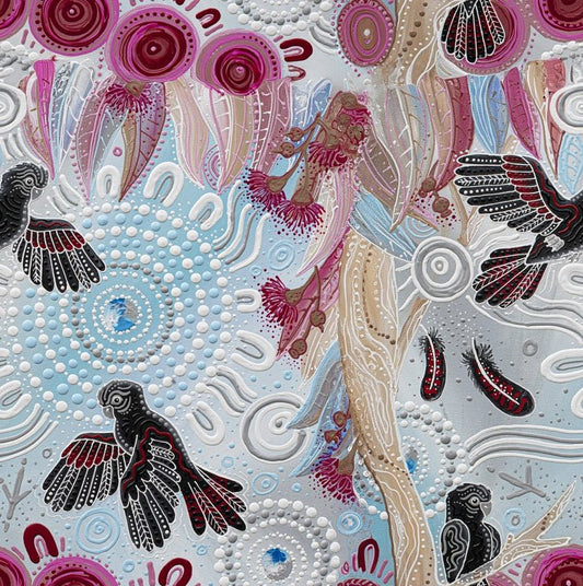 Spirit of the Bush 3 - Red Cockatoo - Everything Fabric