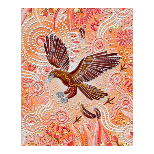 Spirit of the Bush III Eagle Karrkanyi 36 x 44 Inch Panel - Everything Fabric