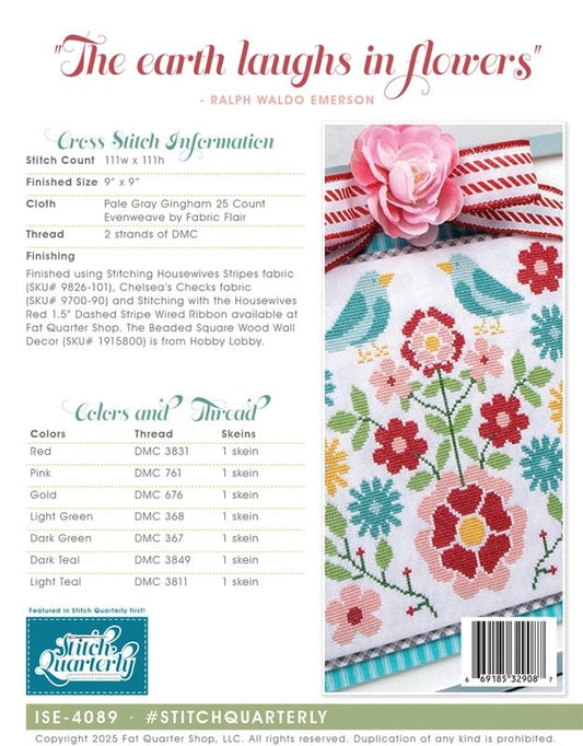 Springtime Blooms Cross Stitch Pattern - Everything Fabric