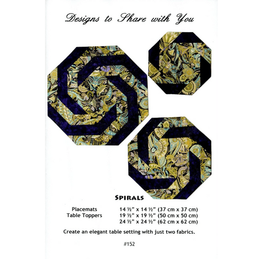 Sprirals Table Mat Pattern - Everything Fabric