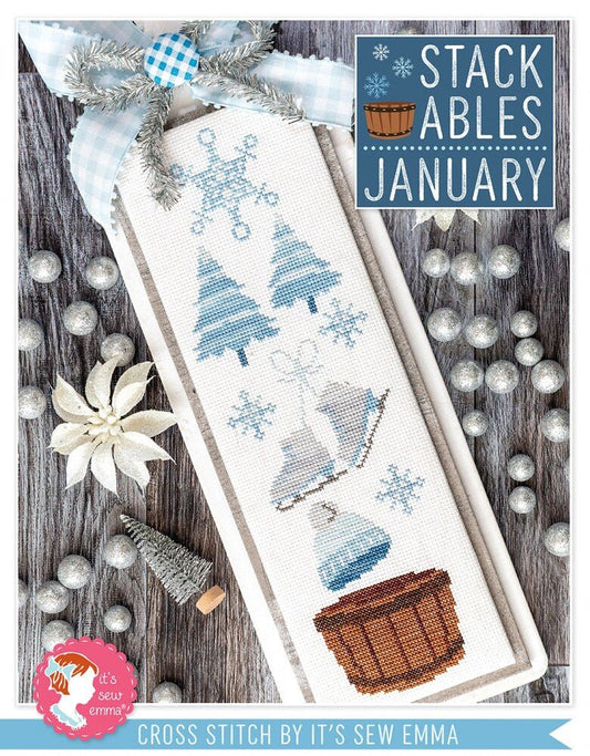Stackables Cross Stitch Pattern - JANUARY - Everything Fabric