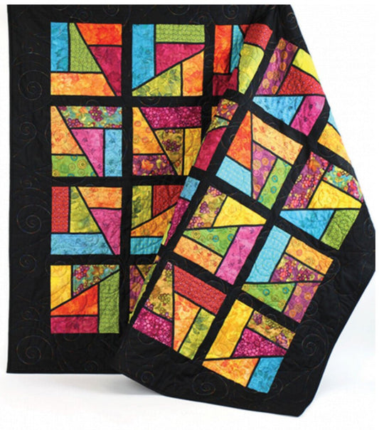 Stained Glass Magic Quilt Pattern - Everything Fabric