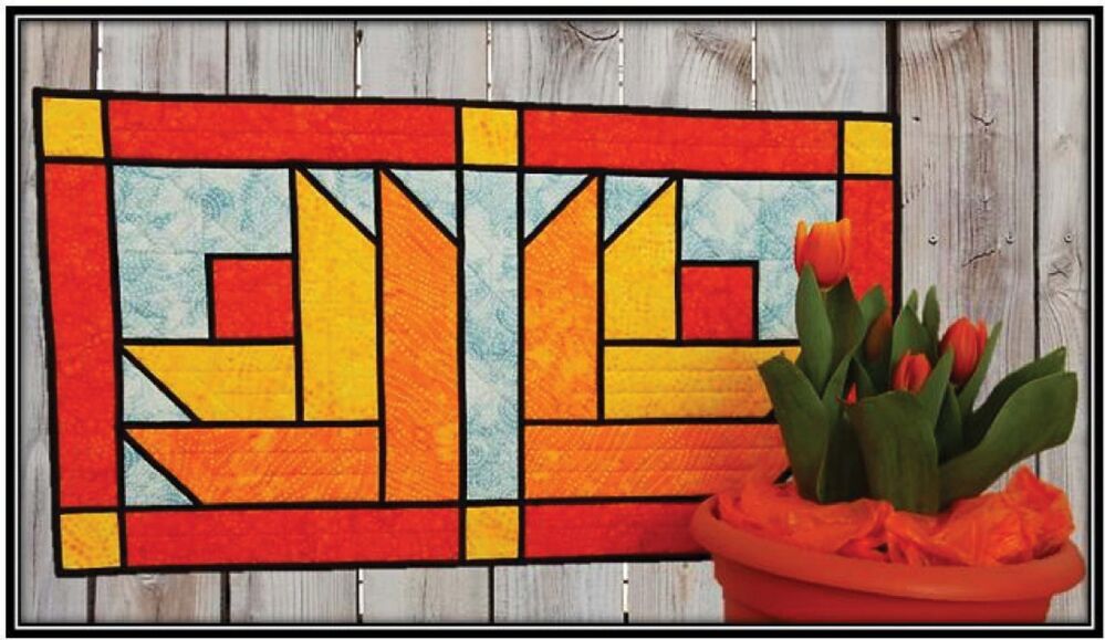 Stained Glass Tulips Runner Pattern - Everything Fabric