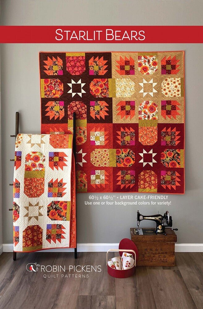 Starlit Bears Quilt Pattern - Everything Fabric