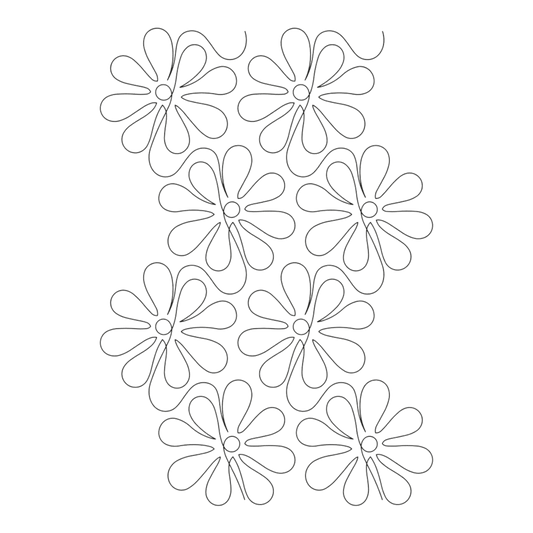 Stencil - Apricot Moons Daisy Doodles Overall - 5.5 in - Everything Fabric