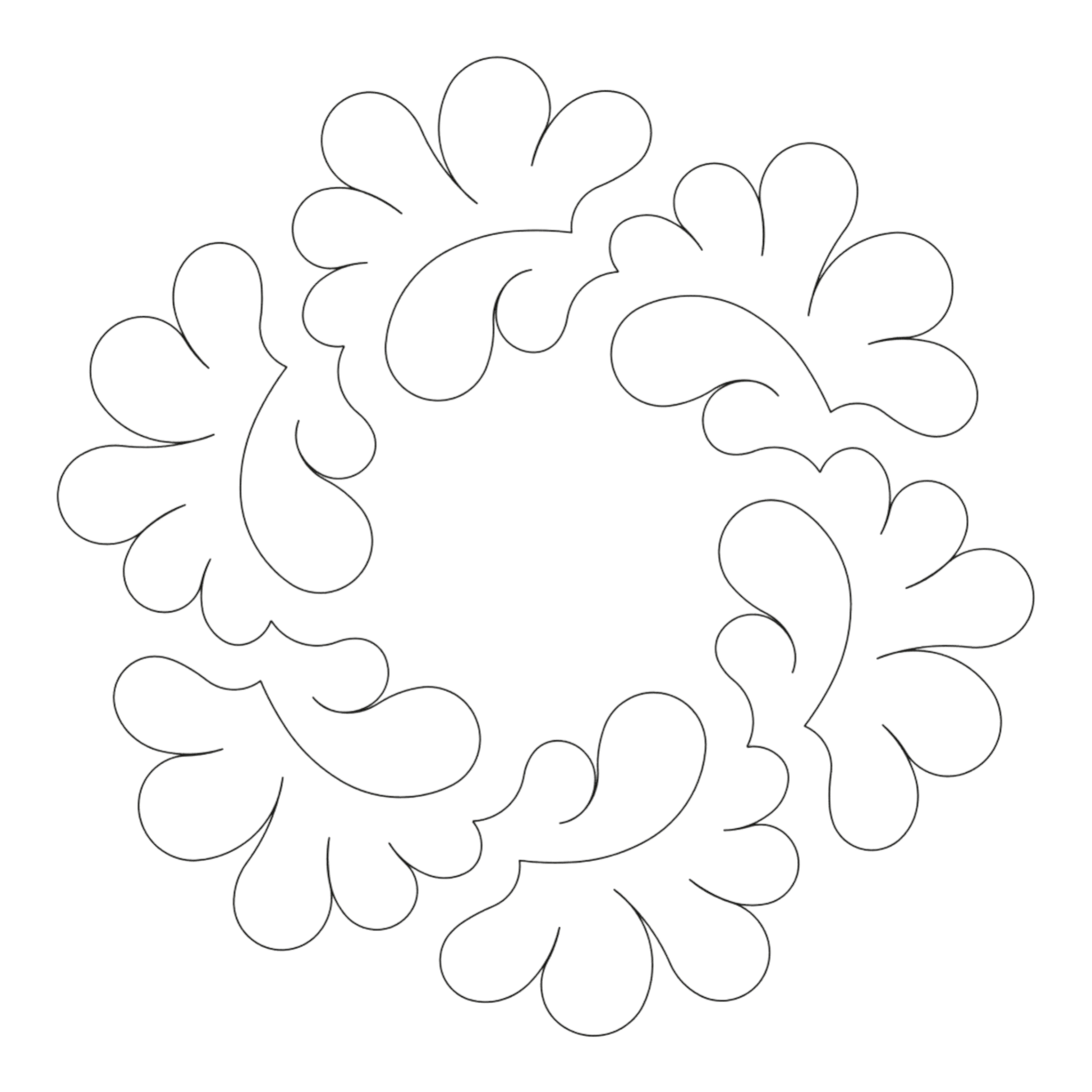 Stencil - WHIRLWIND Block - 7 in - Everything Fabric