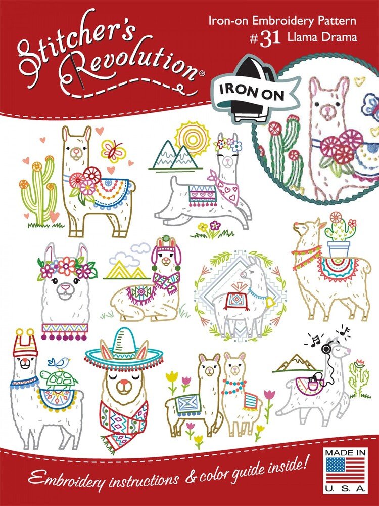 Stitcher's Revolution Transfer Pattern - LLAMA DRAMA - Everything Fabric