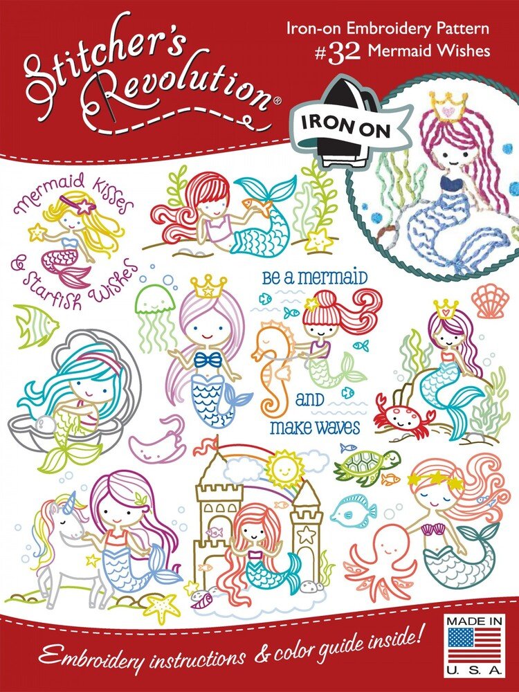 Stitcher's Revolution Transfer Pattern MERMAID WISHES - Everything Fabric