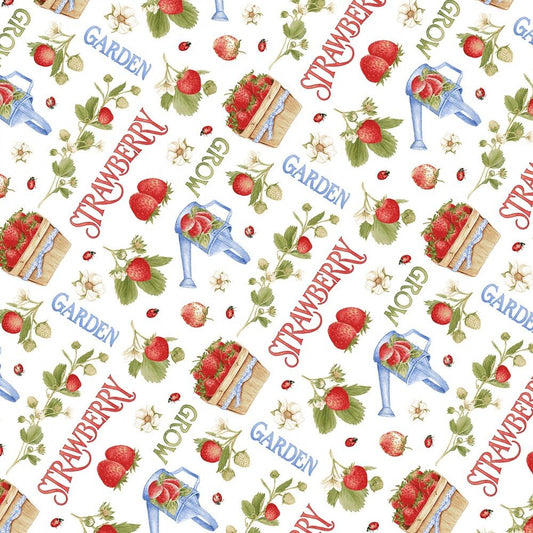 Strawberry Garden - Multi Strawberry Garden - Everything Fabric