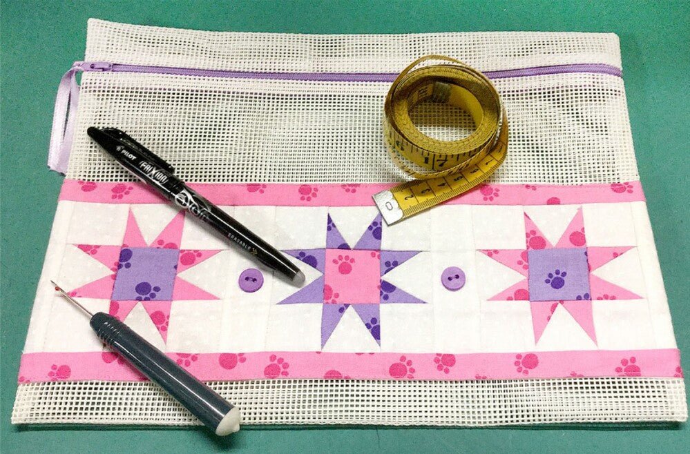 Strippy Stars Zipper Bag Pattern - Everything Fabric
