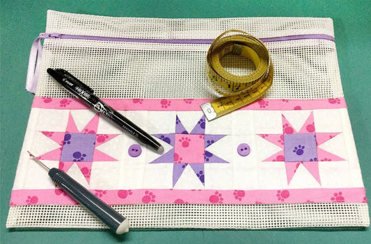 Strippy Stars Zipper Bag Pattern - Everything Fabric
