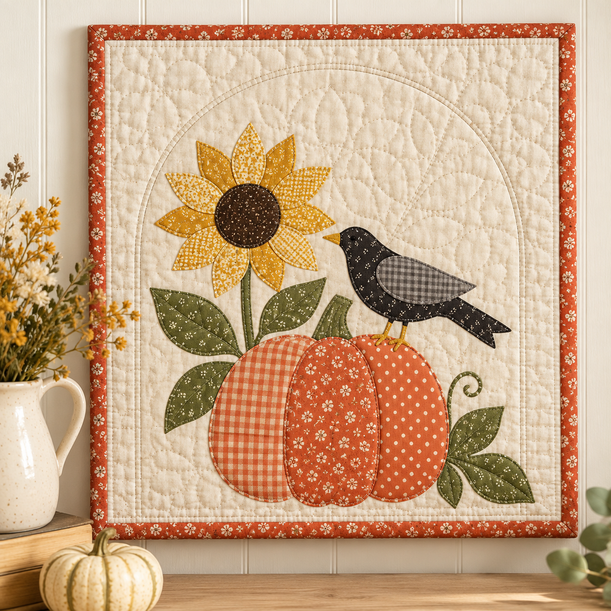 Lori Holt Bountiful Blessings Sew Simple Shapes — digitally created appliqué project idea; templates only, finished project not included