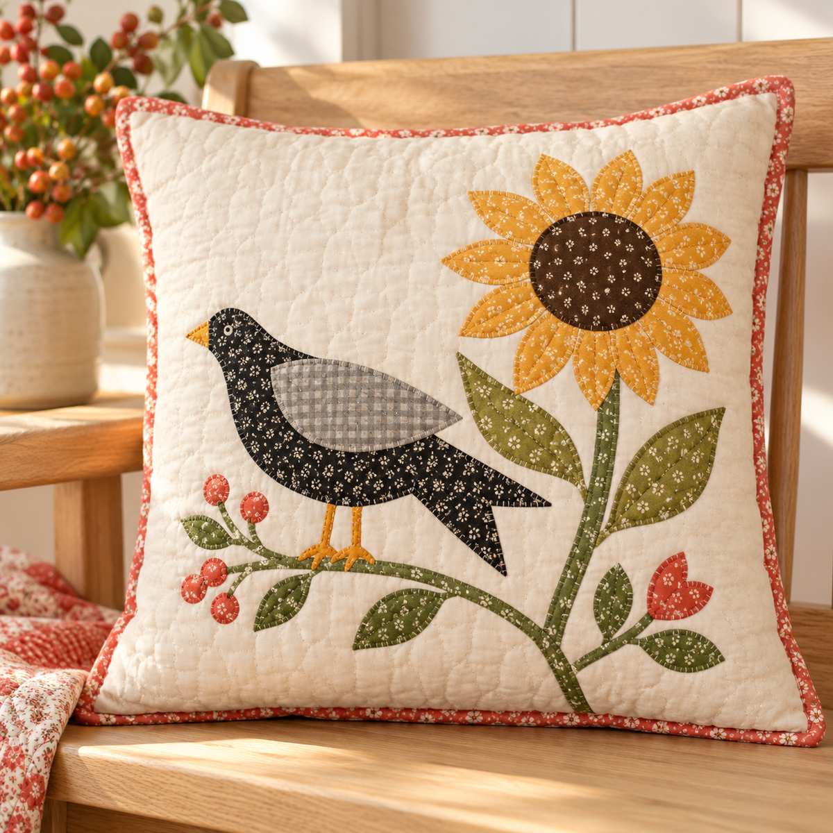 Lori Holt Bountiful Blessings Sew Simple Shapes — digitally created appliqué project idea; templates only, finished project not included