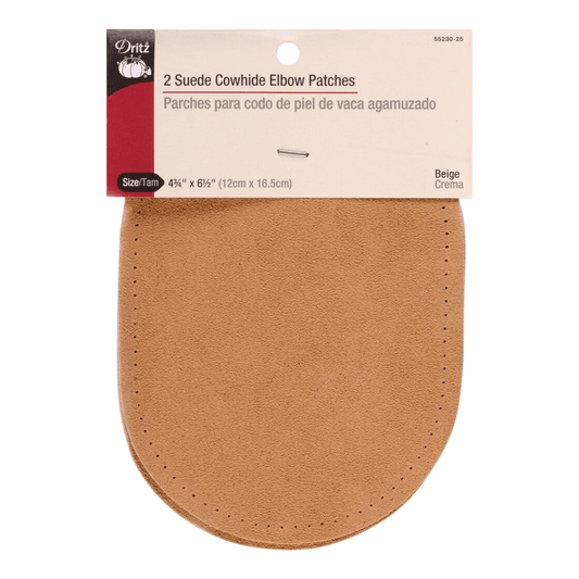 Suede Cowhide Elbow Patches - Beige (Gold) - Everything Fabric