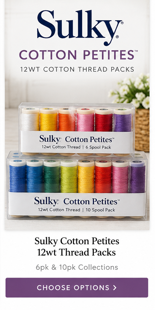 Sulky Cotton Petites 12wt Thread Packs – 6pk and 10pk collections – Choose Options