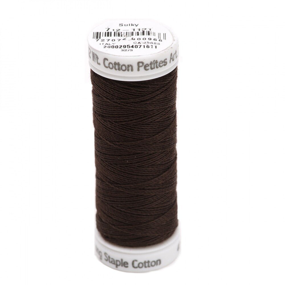 Sulky Thread Cotton Petites - 12wt - CLOISTER BROWN - Everything Fabric