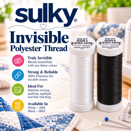 Sulky Invisible Polyester Thread | Clear & Smoke | 440yd & 2200yd