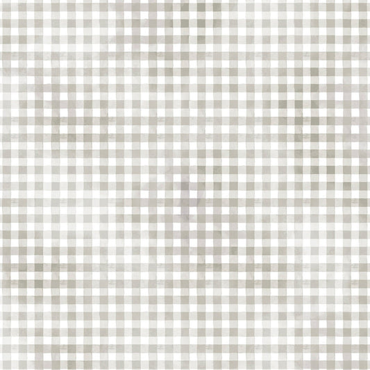 Sunflower Field - Grey Plaid - 1 Metre Clearance - Everything Fabric