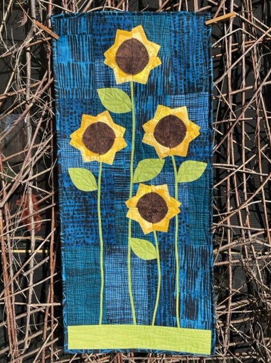 Sunflowers Ala Lulu! Applique Wall Hanging Pattern - Everything Fabric