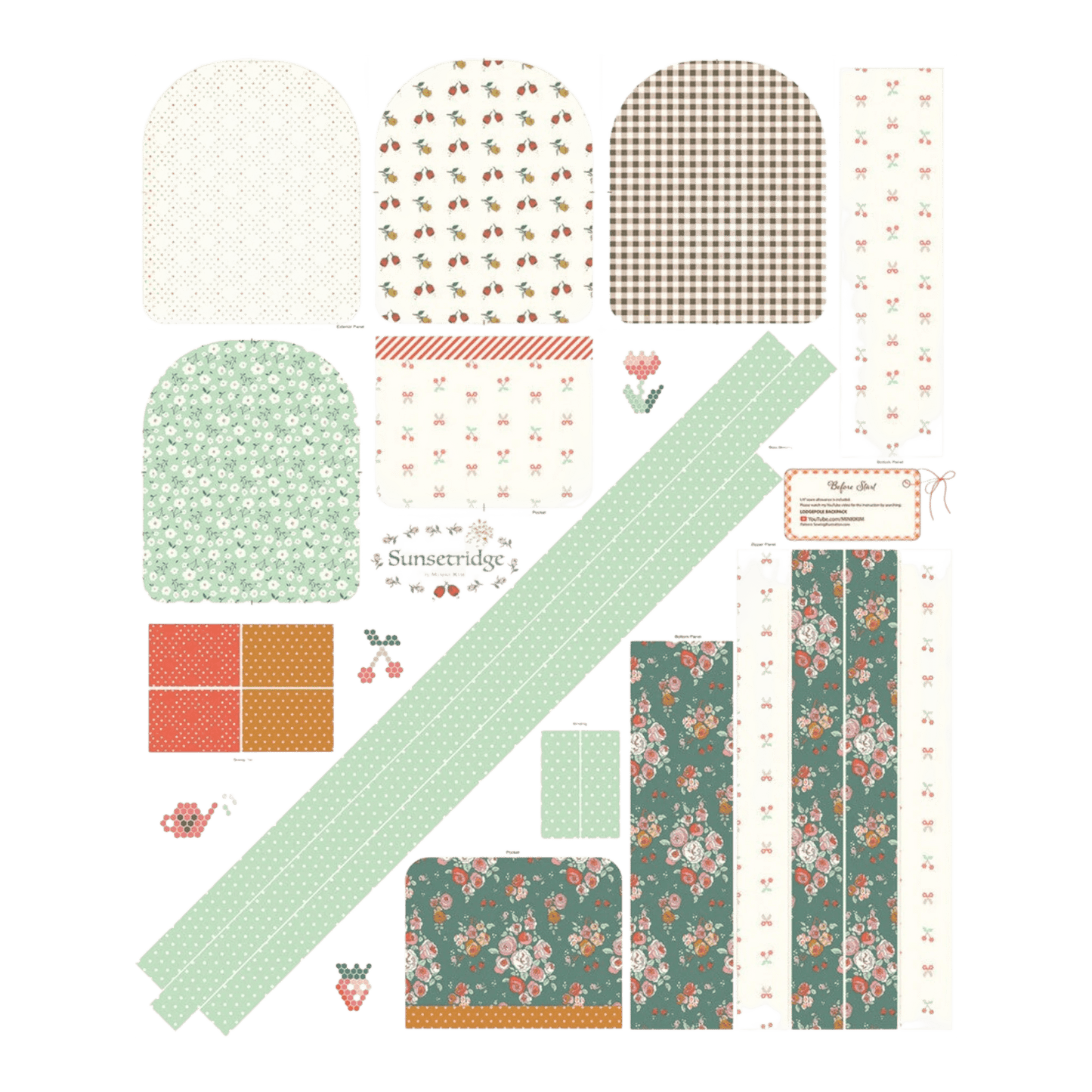 Sunsetridge - Backpack Panel - Everything Fabric