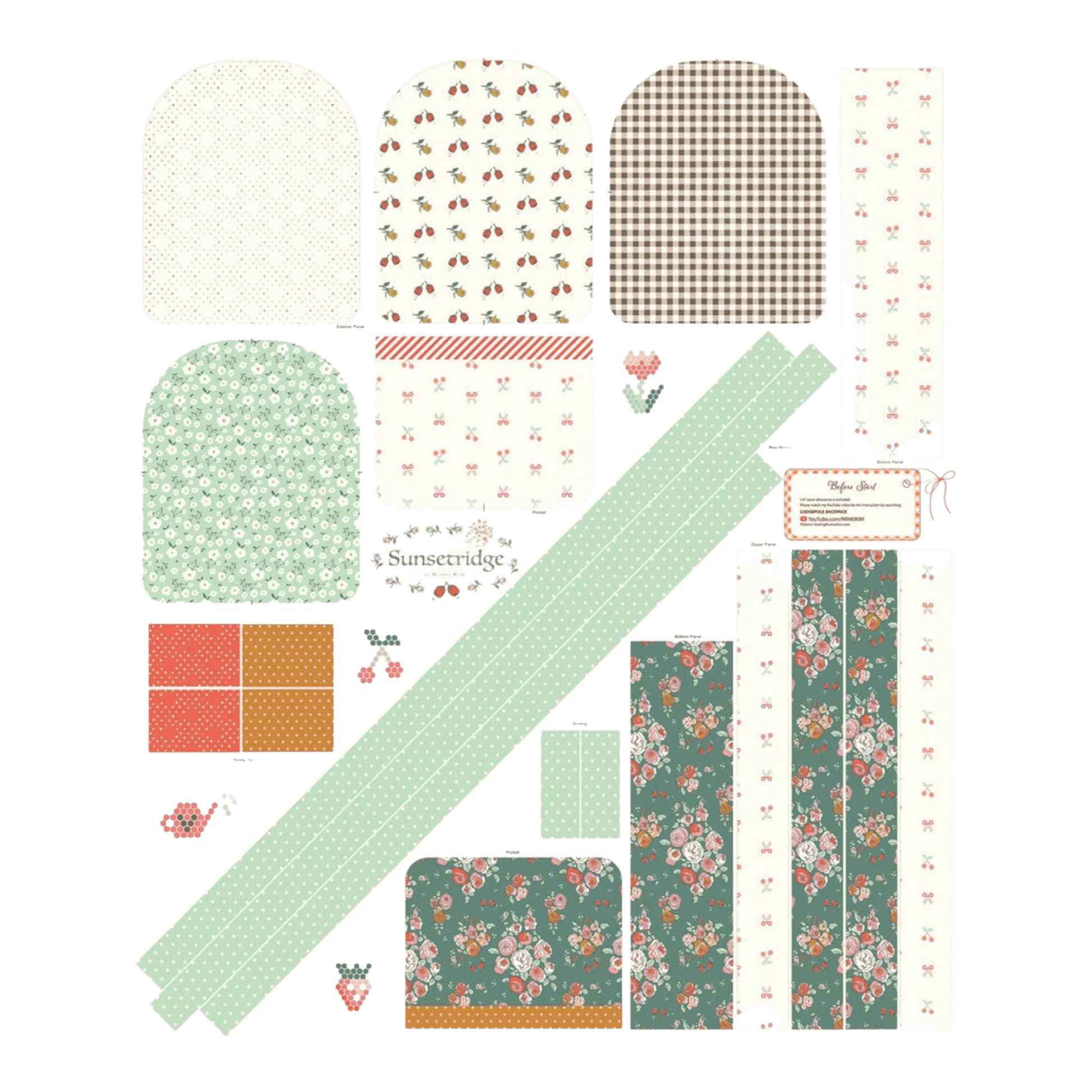 Sunsetridge - Backpack Panel - Everything Fabric