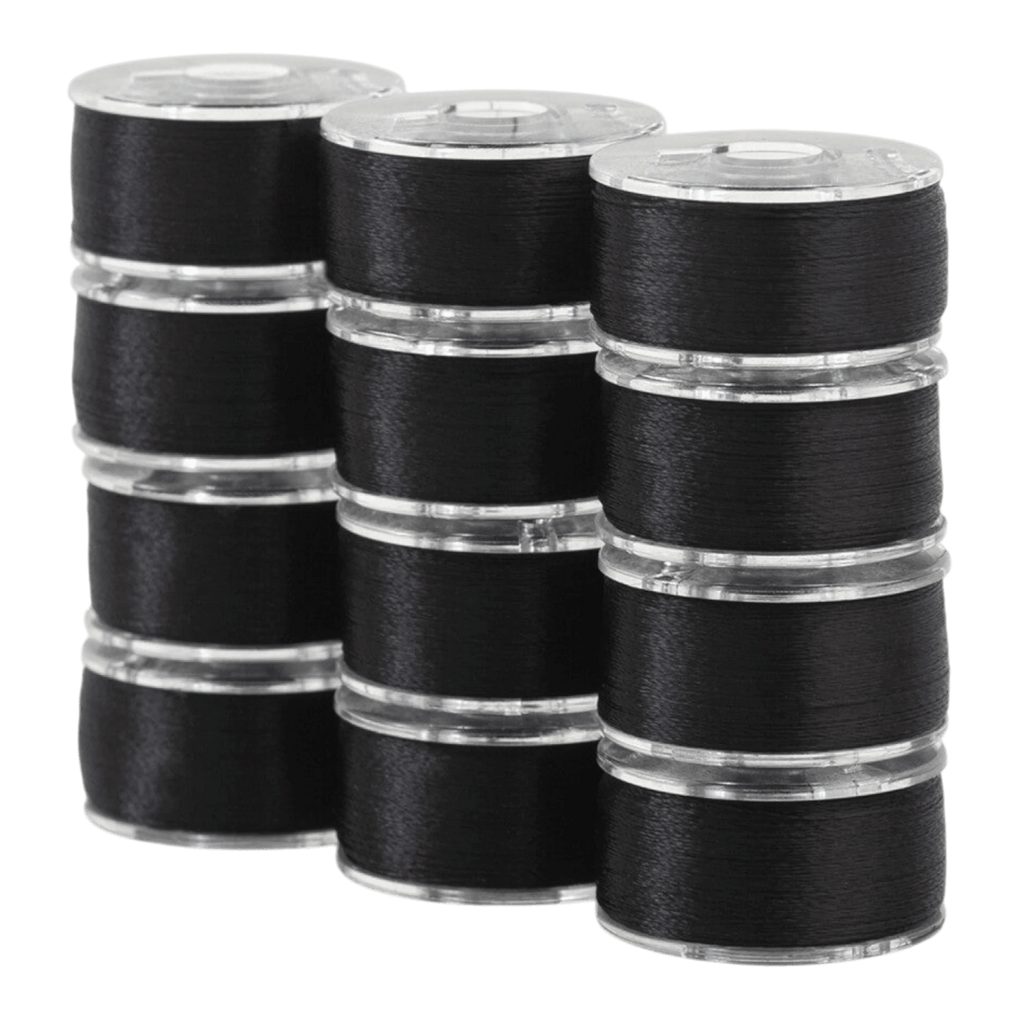 SuperBobs Polyester Bobbin 12pk Class 15 Black - Everything Fabric