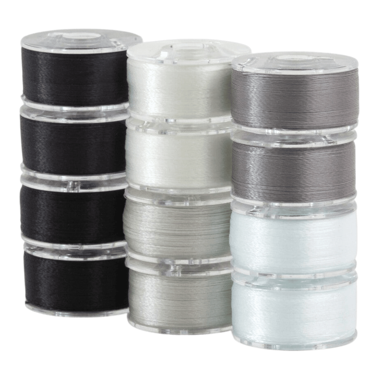SuperBobs Polyester Bobbin 12pk Class 15 Monochrome - Everything Fabric