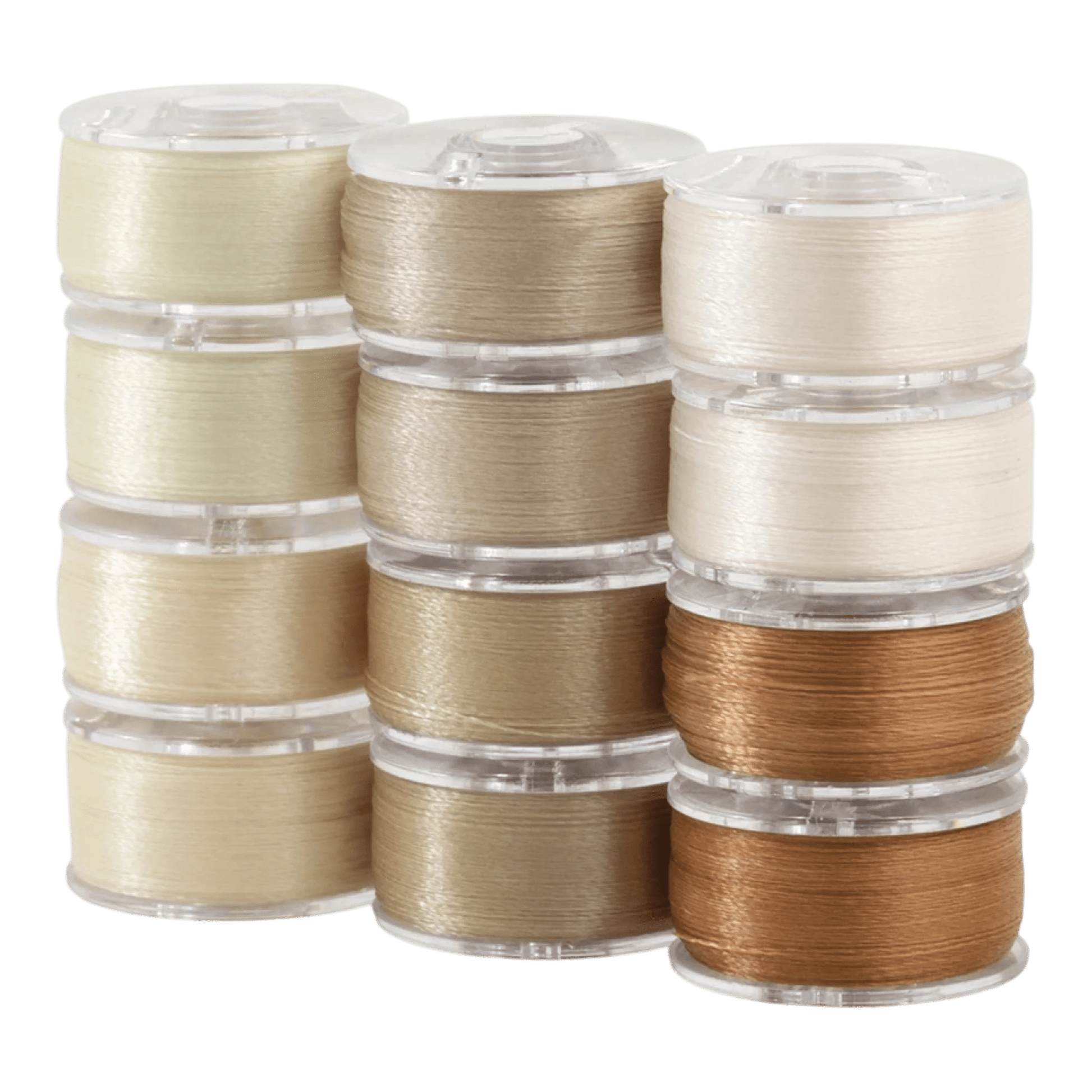 SuperBobs Polyester Bobbin 12pk Class 15 Neutral - Everything Fabric