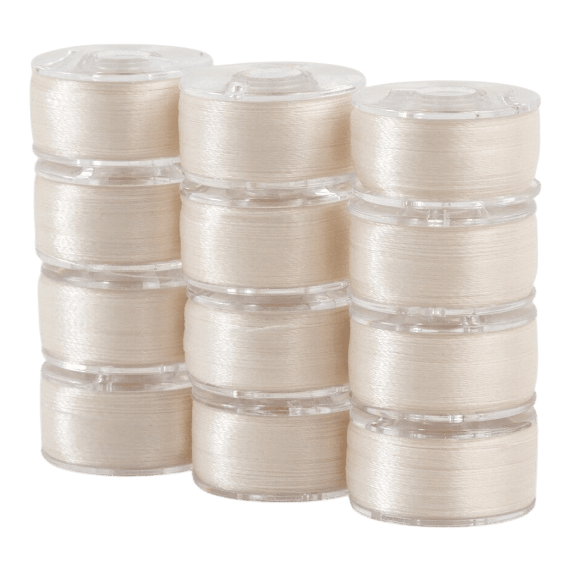 SuperBobs Polyester Bobbin 12pk Class 15 OFF WHITE - Everything Fabric