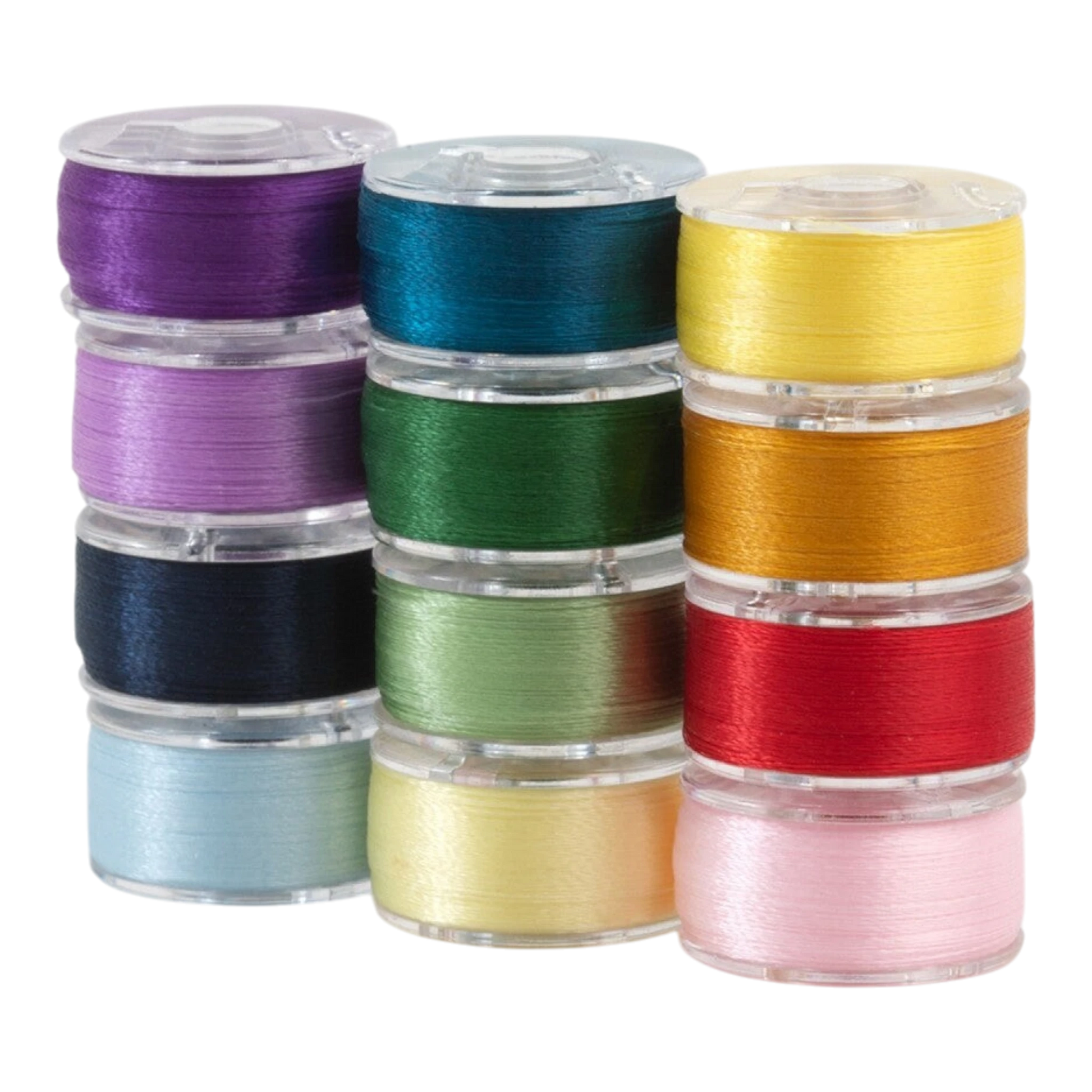 SuperBobs Polyester Bobbin 12pk Class 15 Rainbow - Everything Fabric