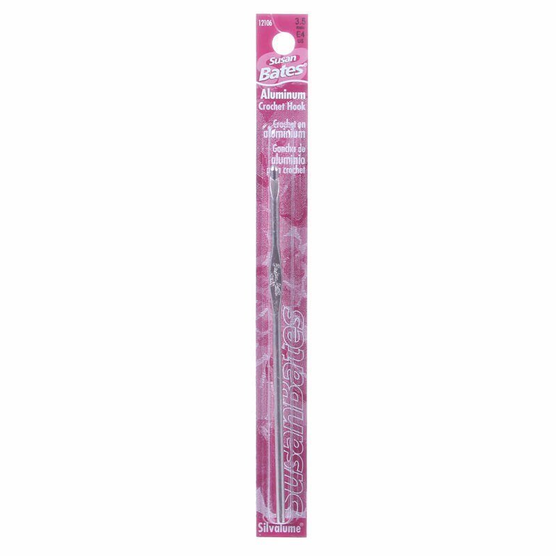 Susan Bates Silvalume Crochet Hook 3.5 mm (E4)