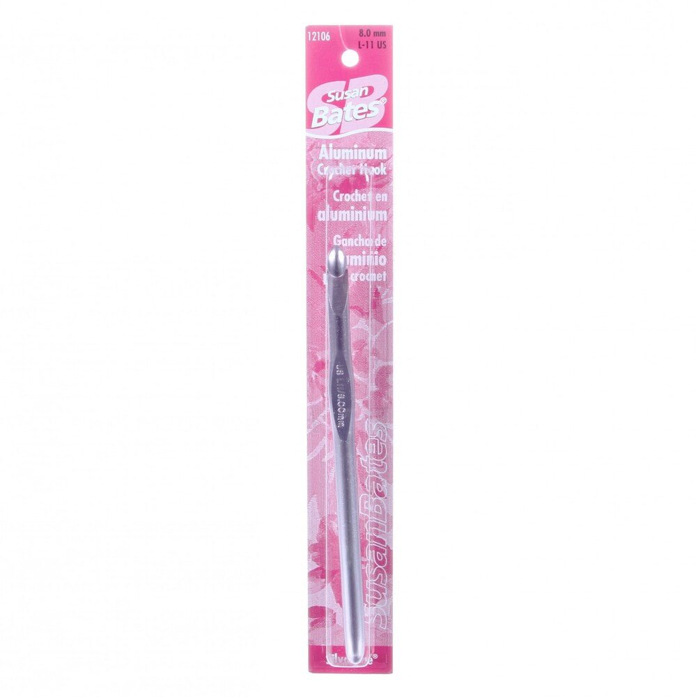 Susan Bates - Crochet Hook Size L11 (8 mm)Silvalume - Everything Fabric
