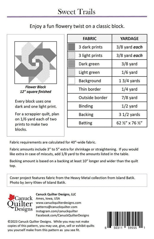 Sweet Trails Quilt Pattern - Everything Fabric
