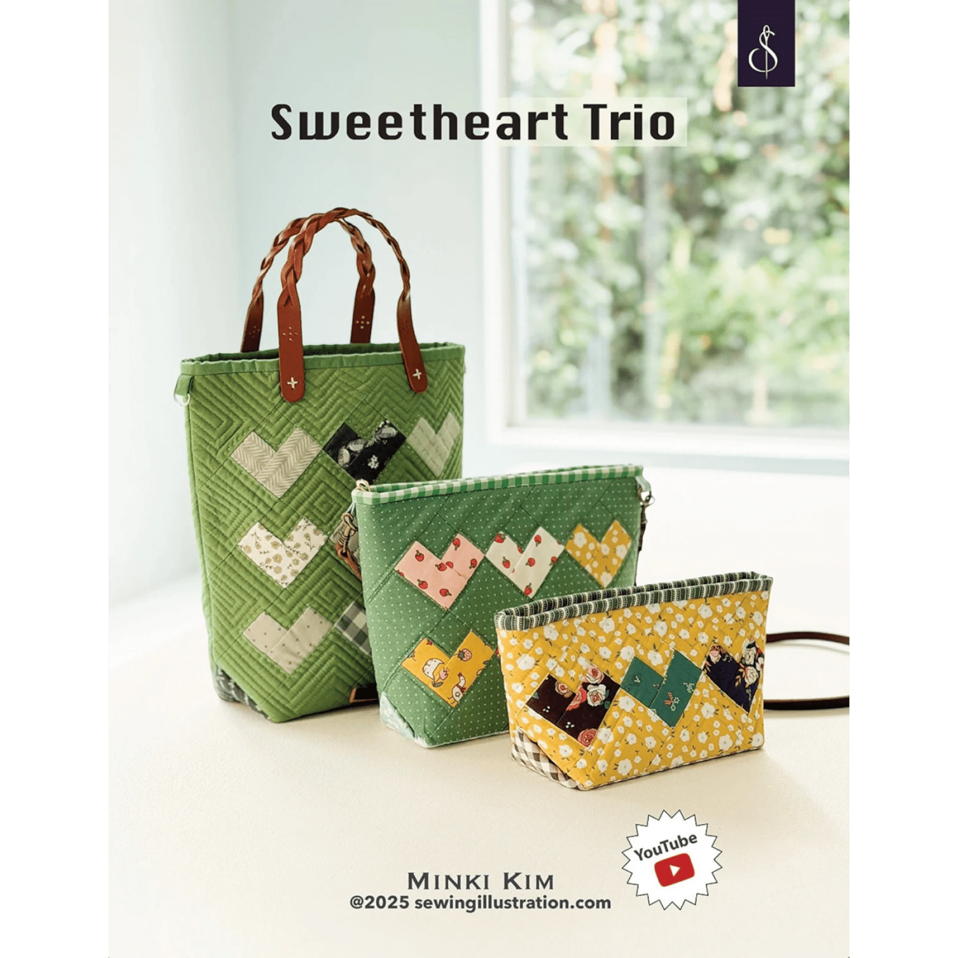 Sweetheart Trio Bag Pattern - Everything Fabric