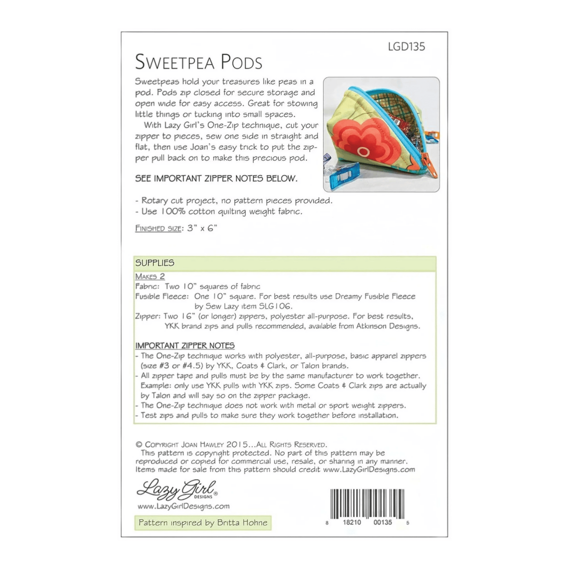 Sweetpea Pods Pattern - Everything Fabric