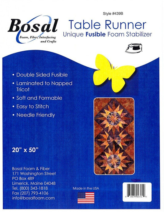 Table Runner Double Sided Fusible Foam 20 x 50in - Everything Fabric