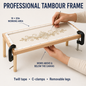 Professional Tambour & Embroidery Frame Complete – 10in x 20in