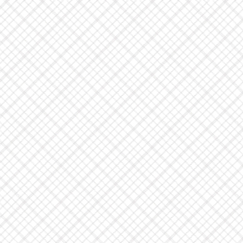 Tartan Plaid White on White - Everything Fabric