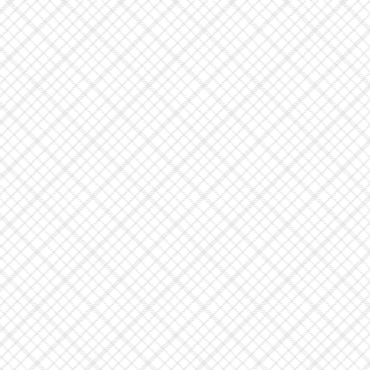 Tartan Plaid White on White - Everything Fabric