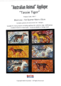 Tassie Tiger & Devil Applique Pattern - Everything Fabric