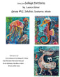 Teeny Tiny Group 12 Jellyfish Seahorse Whale - Everything Fabric