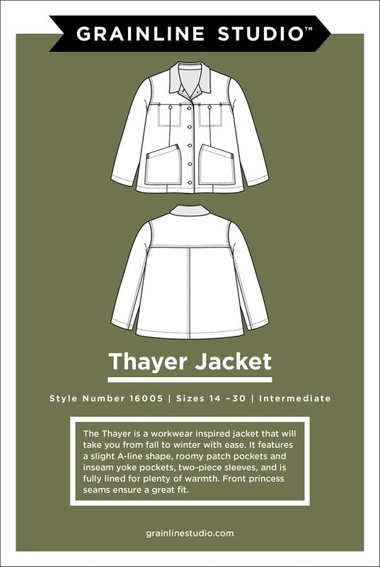 Thayer Jacket Pattern Sizes 14-30 - Everything Fabric
