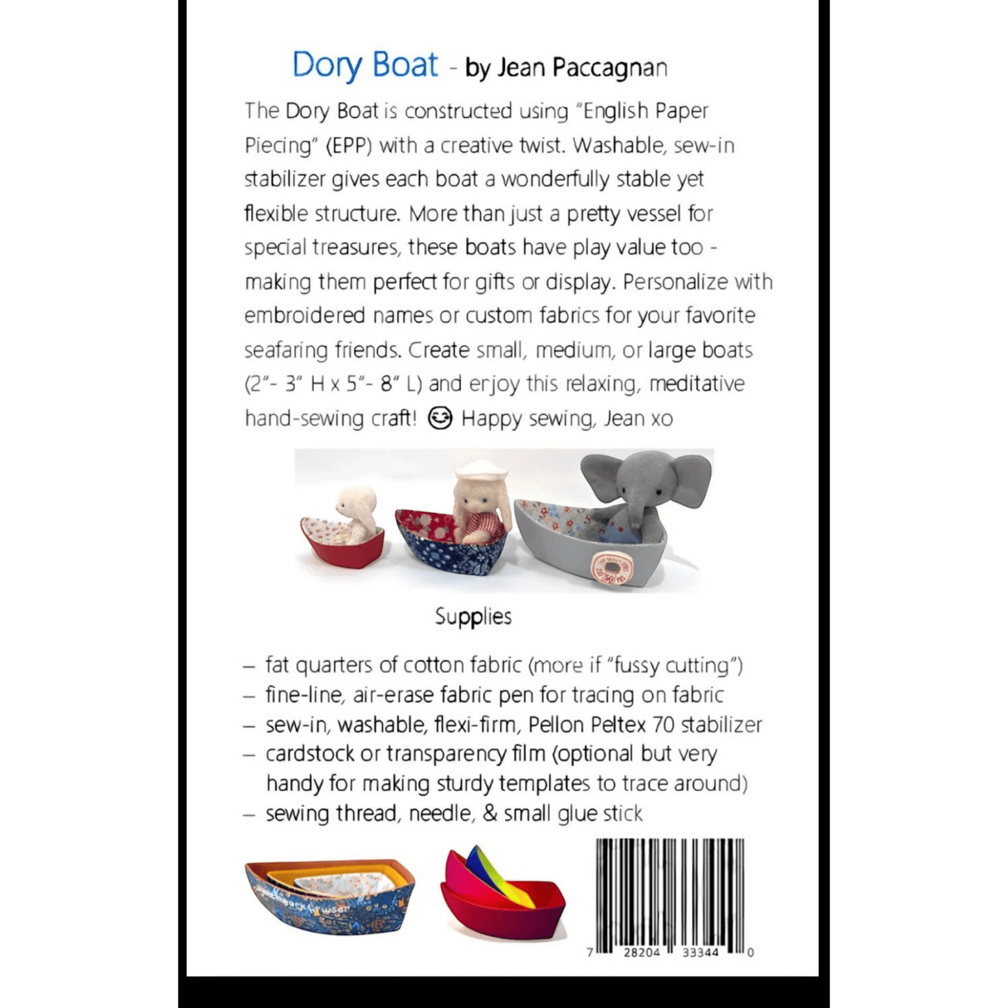 The Dory Boat: Fabric Toy Boat Pattern - Everything Fabric