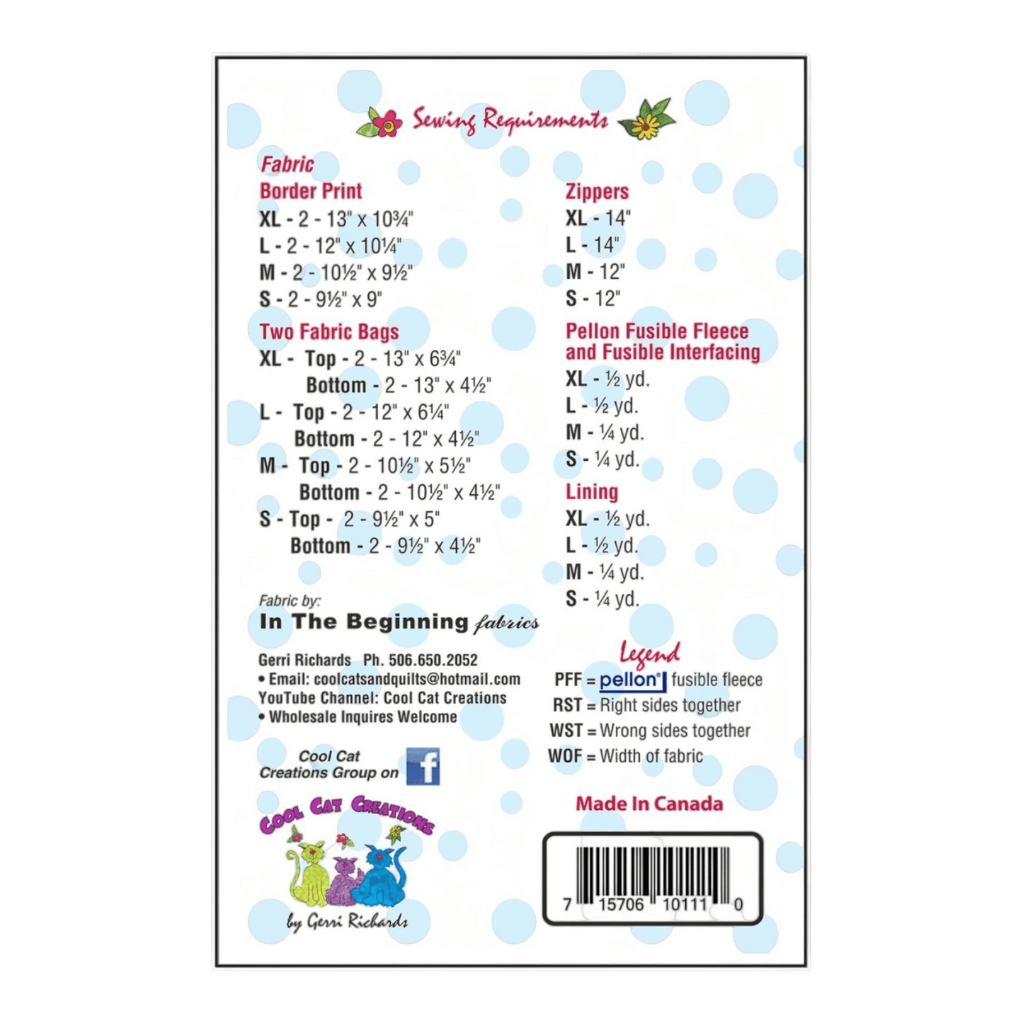 The Fab Four Zippered Bags Pattern - Everything Fabric