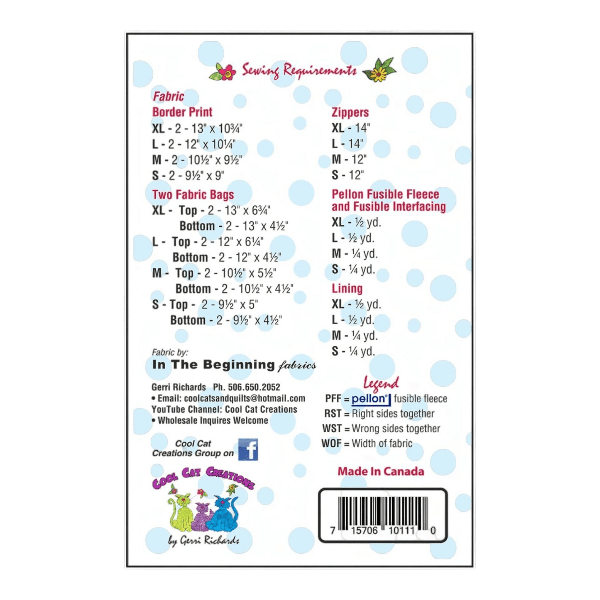 The Fab Four Zippered Bags Pattern - Everything Fabric