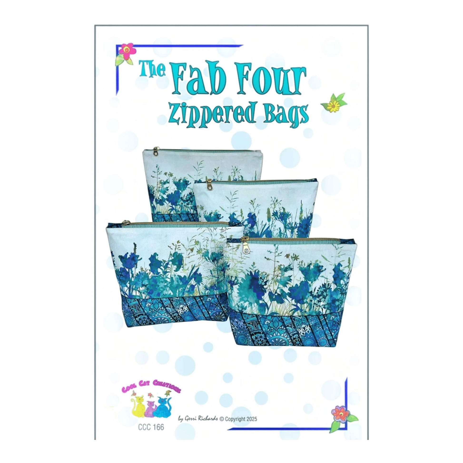 The Fab Four Zippered Bags Pattern - Everything Fabric