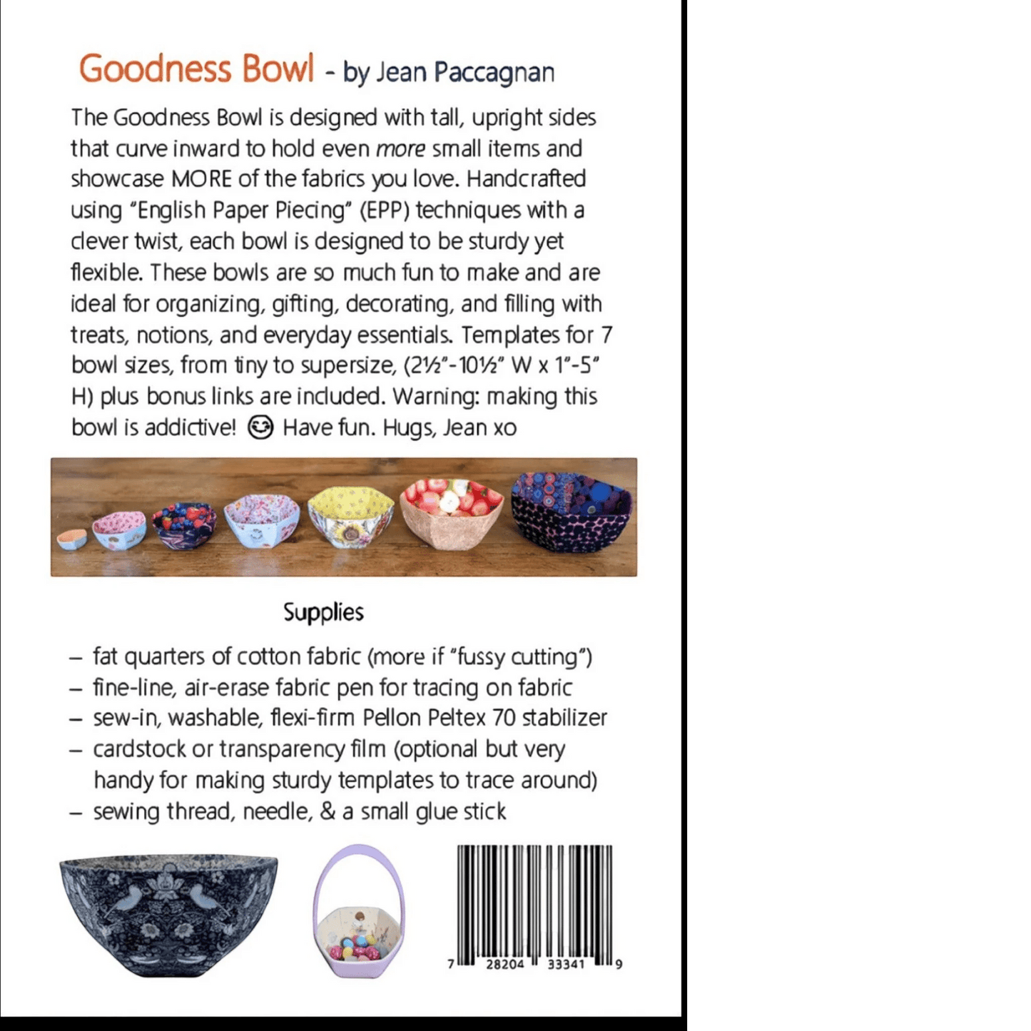 The Goodness Bowl Pattern - Everything Fabric