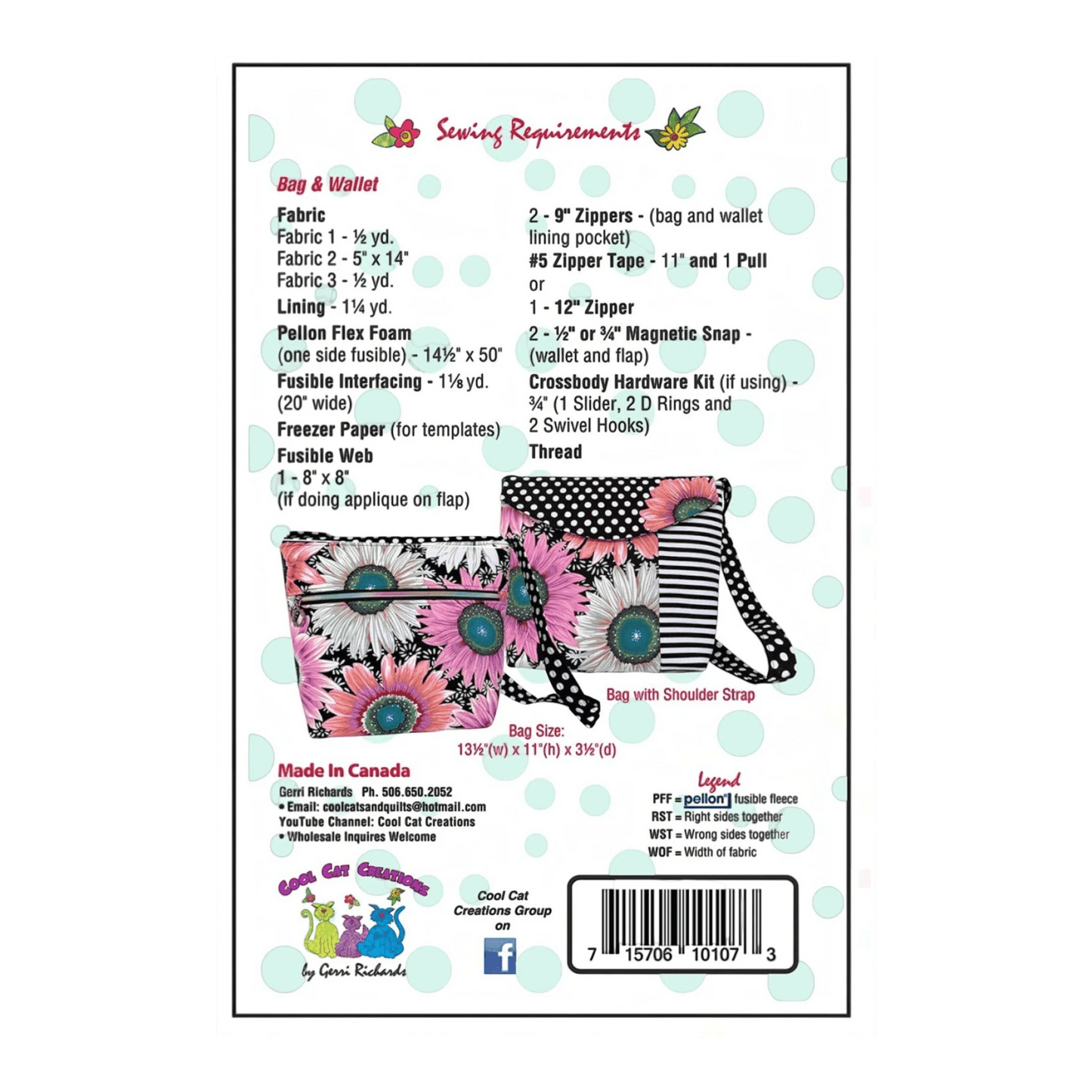 The Lorrie Lee Bag & Wallet Pattern - Everything Fabric