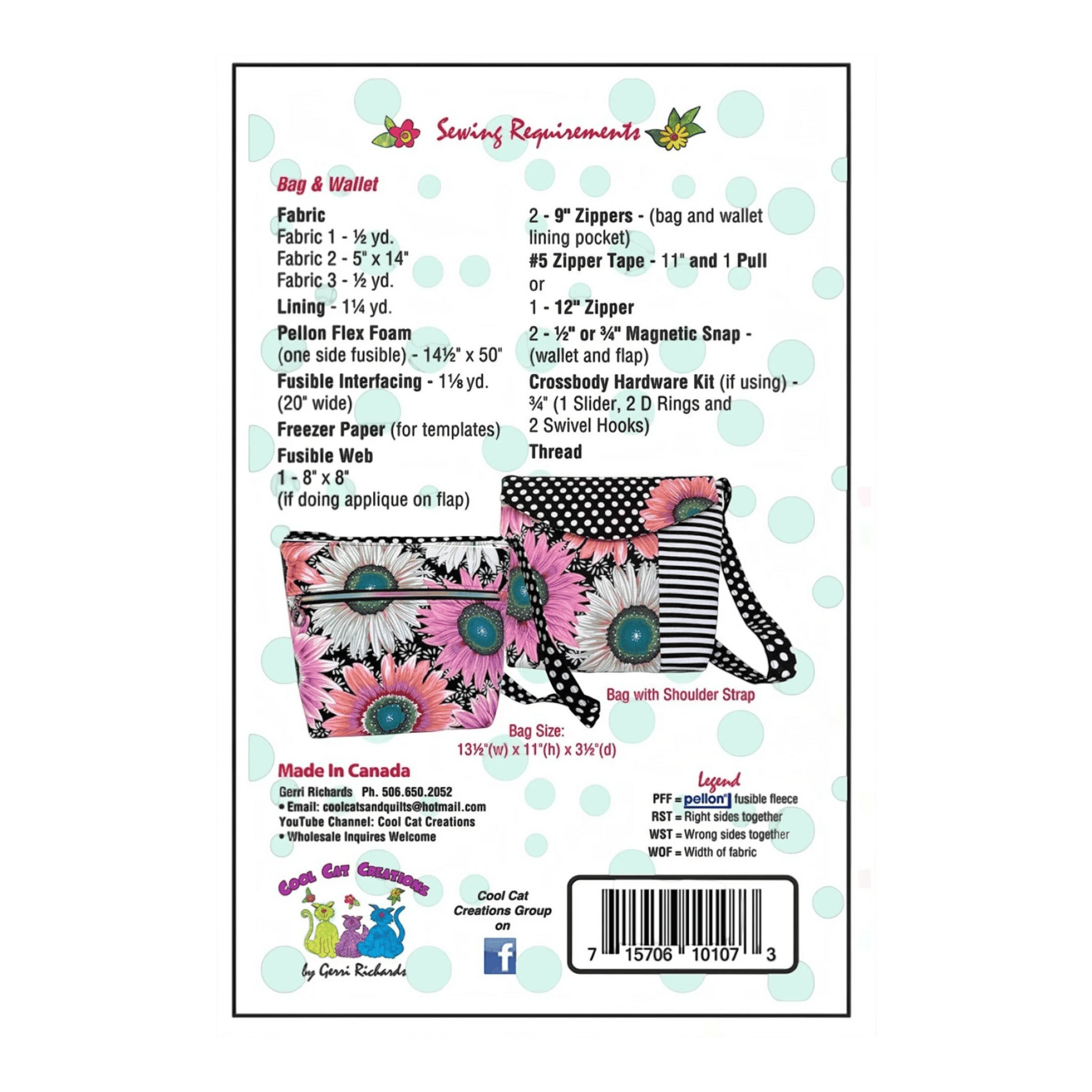 The Lorrie Lee Bag & Wallet Pattern - Everything Fabric